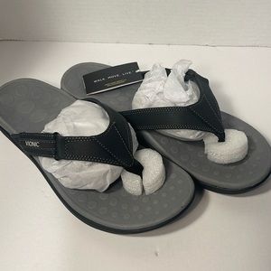 Vionic Grey and black orthaheel sandals. Men’s size 10